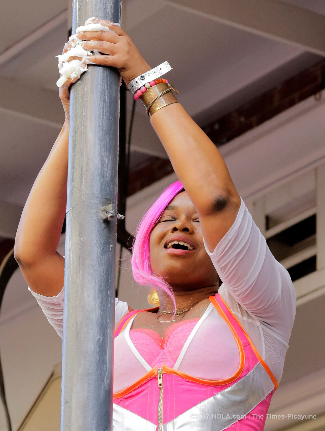 Only on Bourbon Street: Greasing of the Poles for Mardi Gras